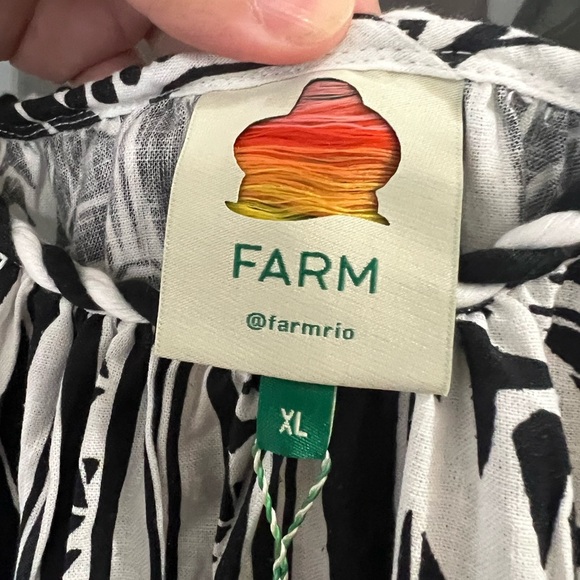 Farm Rio Off-White Monochrome Jumpsuit - XL - NWT - Picture 4 of 11